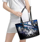 Step Into Horror Domain Kangaroos Football Leather Tote Bag Halloween Horror Movie Characters - Aussie Hoodie