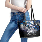 Step Into Horror Domain Kangaroos Football Leather Tote Bag Halloween Horror Movie Characters - Aussie Hoodie