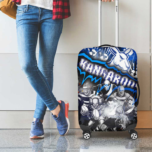 Step Into Horror Domain Kangaroos Football Luggage Cover Halloween Horror Movie Characters - Aussie Hoodie