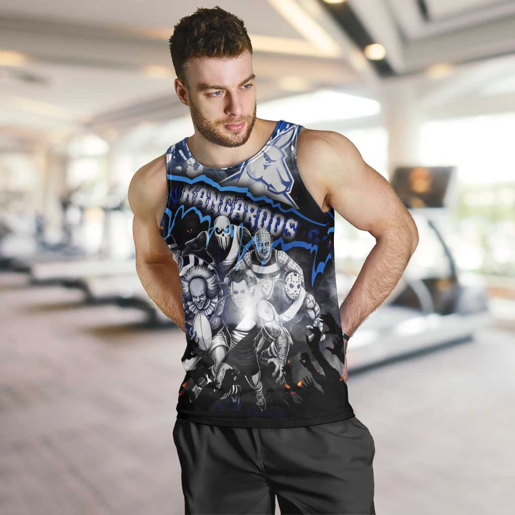 Step Into Horror Domain Kangaroos Football Men Tank Top Halloween Horror Movie Characters - Aussie Hoodie