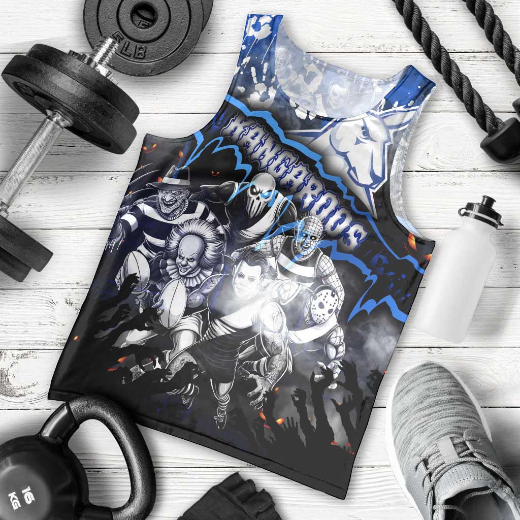 Step Into Horror Domain Kangaroos Football Men Tank Top Halloween Horror Movie Characters - Aussie Hoodie