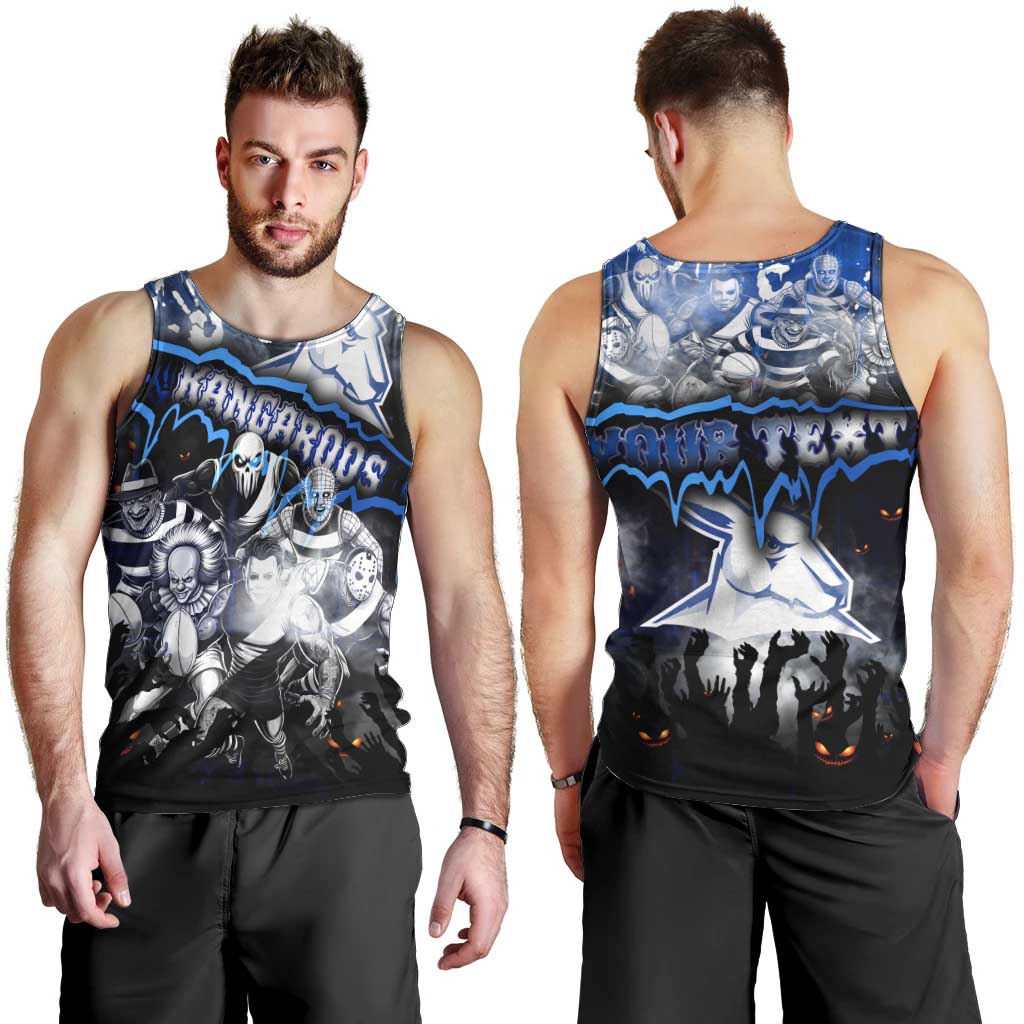 Step Into Horror Domain Kangaroos Football Men Tank Top Halloween Horror Movie Characters - Aussie Hoodie