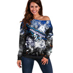Step Into Horror Domain Kangaroos Football Off Shoulder Sweater Halloween Horror Movie Characters - Aussie Hoodie