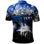 Step Into Horror Domain Kangaroos Football Polo Shirt Halloween Horror Movie Characters - Aussie Hoodie
