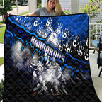Step Into Horror Domain Kangaroos Football Quilt Halloween Horror Movie Characters - Aussie Hoodie