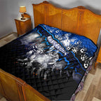 Step Into Horror Domain Kangaroos Football Quilt Halloween Horror Movie Characters - Aussie Hoodie