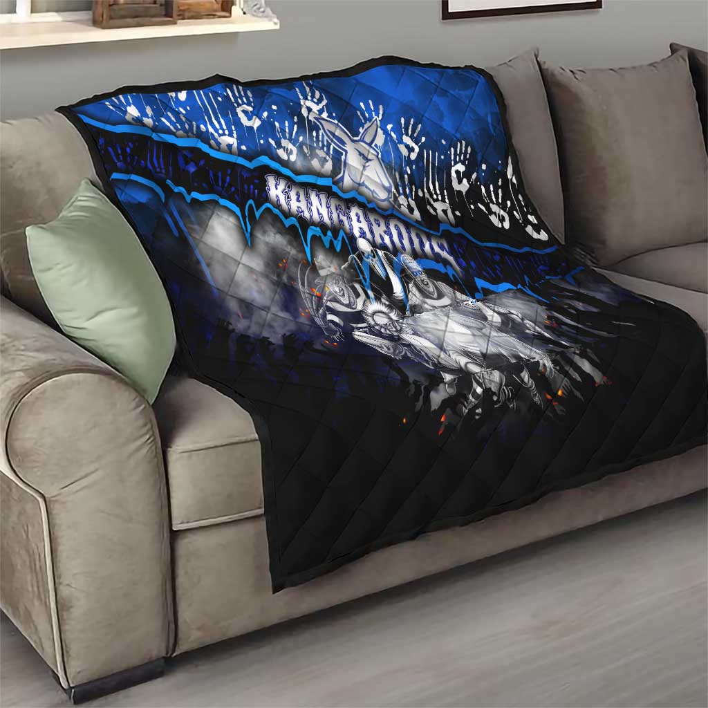 Step Into Horror Domain Kangaroos Football Quilt Halloween Horror Movie Characters - Aussie Hoodie