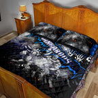 Step Into Horror Domain Kangaroos Football Quilt Bed Set Halloween Horror Movie Characters - Aussie Hoodie