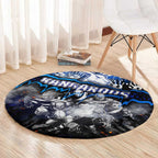 Step Into Horror Domain Kangaroos Football Round Carpet Halloween Horror Movie Characters - Aussie Hoodie