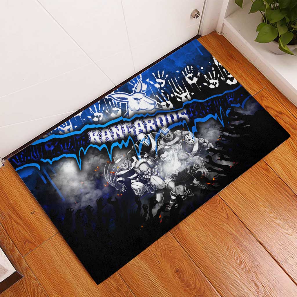 Step Into Horror Domain Kangaroos Football Rubber Doormat Halloween Horror Movie Characters - Aussie Hoodie