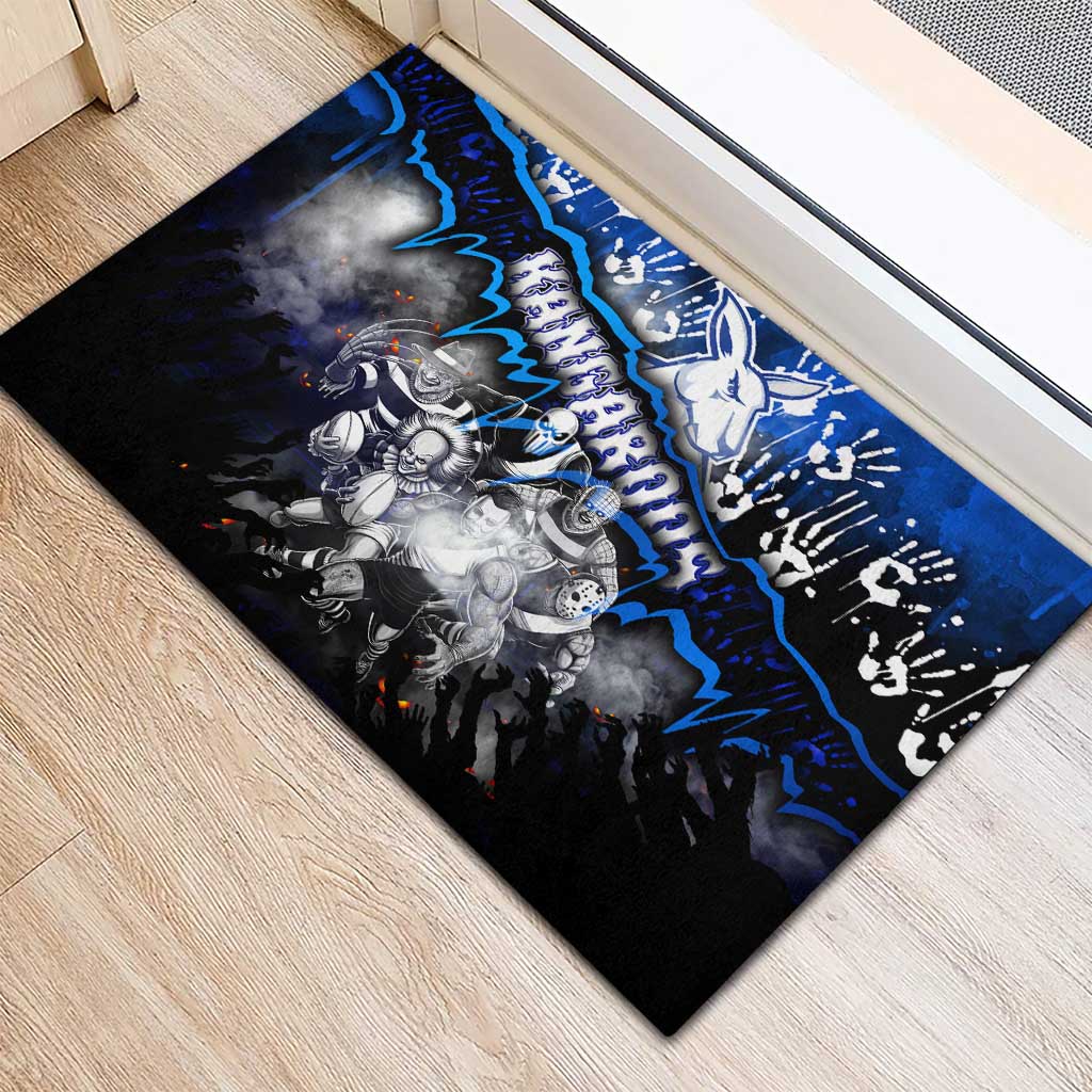 Step Into Horror Domain Kangaroos Football Rubber Doormat Halloween Horror Movie Characters - Aussie Hoodie