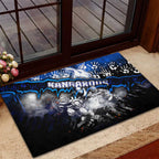 Step Into Horror Domain Kangaroos Football Rubber Doormat Halloween Horror Movie Characters - Aussie Hoodie