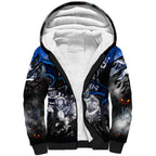 Step Into Horror Domain Kangaroos Football Sherpa Hoodie Halloween Horror Movie Characters - Aussie Hoodie