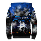 Step Into Horror Domain Kangaroos Football Sherpa Hoodie Halloween Horror Movie Characters - Aussie Hoodie