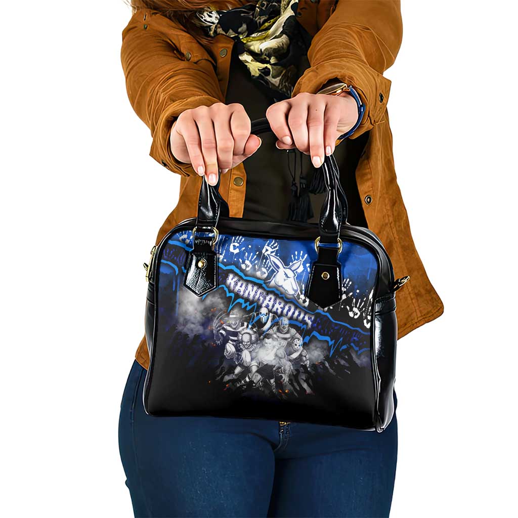 Step Into Horror Domain Kangaroos Football Shoulder Handbag Halloween Horror Movie Characters - Aussie Hoodie