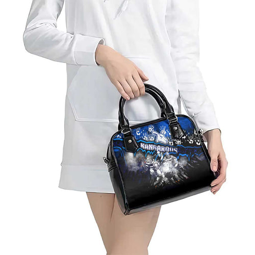 Step Into Horror Domain Kangaroos Football Shoulder Handbag Halloween Horror Movie Characters - Aussie Hoodie