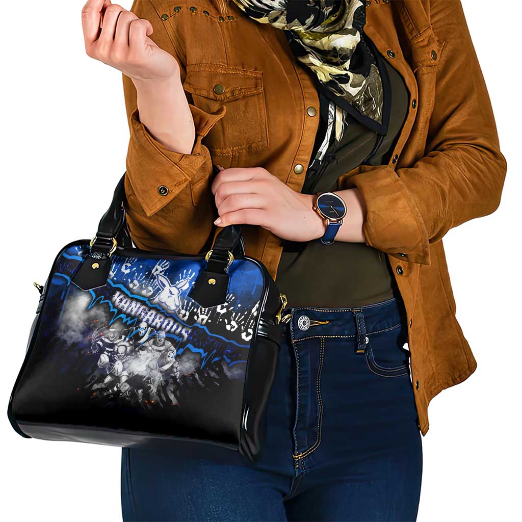 Step Into Horror Domain Kangaroos Football Shoulder Handbag Halloween Horror Movie Characters - Aussie Hoodie