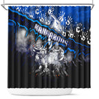 Step Into Horror Domain Kangaroos Football Shower Curtain Halloween Horror Movie Characters - Aussie Hoodie