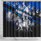 Step Into Horror Domain Kangaroos Football Shower Curtain Halloween Horror Movie Characters - Aussie Hoodie