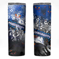 Step Into Horror Domain Kangaroos Football Skinny Tumbler Halloween Horror Movie Characters - Aussie Hoodie