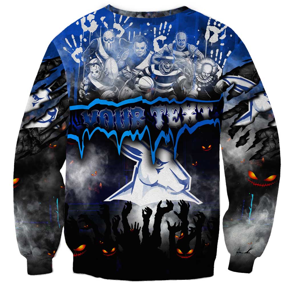 Step Into Horror Domain Kangaroos Football Sweatshirt Halloween Horror Movie Characters - Aussie Hoodie