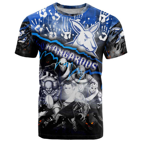 Step Into Horror Domain Kangaroos Football T Shirt Halloween Horror Movie Characters - Aussie Hoodie
