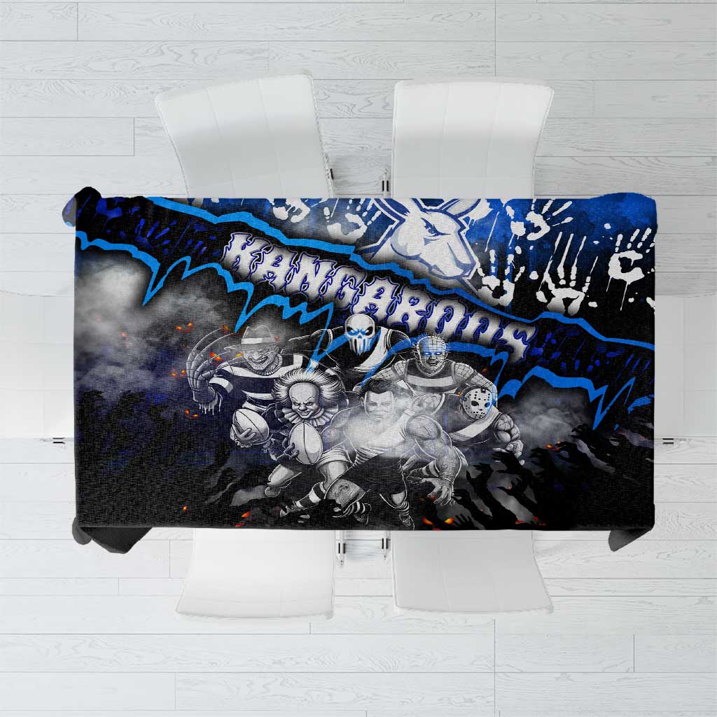 Step Into Horror Domain Kangaroos Football Tablecloth Halloween Horror Movie Characters - Aussie Hoodie