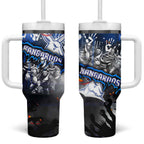 Step Into Horror Domain Kangaroos Football Tumbler With Handle Halloween Horror Movie Characters - Aussie Hoodie