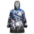 Step Into Horror Domain Kangaroos Football Wearable Blanket Hoodie Halloween Horror Movie Characters - Aussie Hoodie