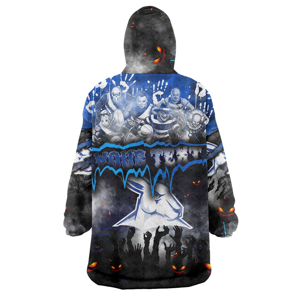 Step Into Horror Domain Kangaroos Football Wearable Blanket Hoodie Halloween Horror Movie Characters - Aussie Hoodie