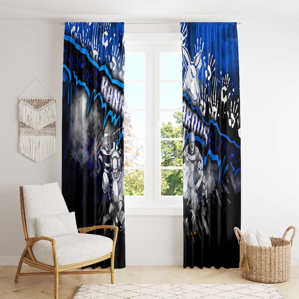 Step Into Horror Domain Kangaroos Football Window Curtain Halloween Horror Movie Characters - Aussie Hoodie