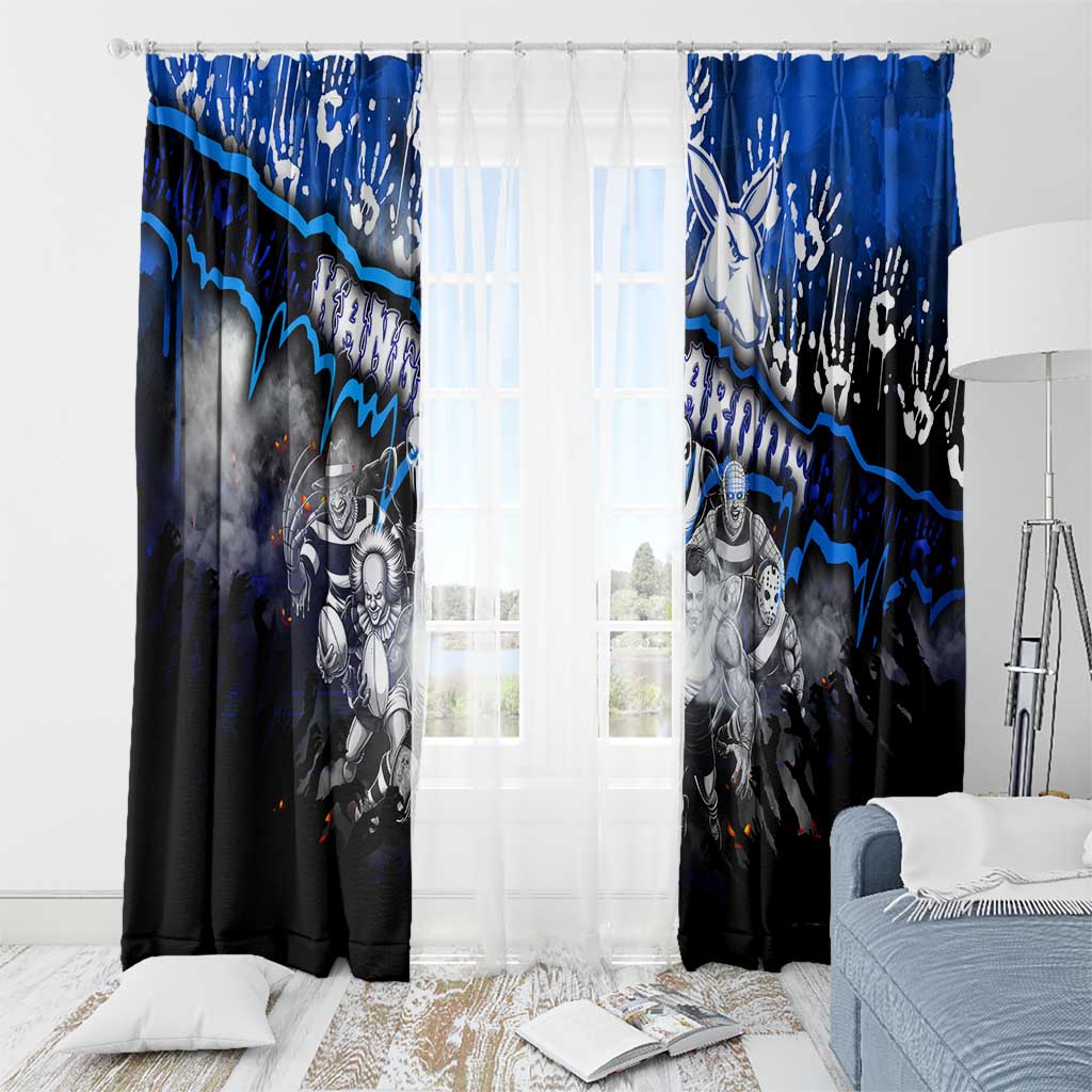 Step Into Horror Domain Kangaroos Football Window Curtain Halloween Horror Movie Characters - Aussie Hoodie