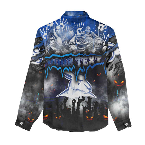 Step Into Horror Domain Kangaroos Football Women Casual Shirt Halloween Horror Movie Characters - Aussie Hoodie