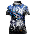 Step Into Horror Domain Kangaroos Football Women Polo Shirt Halloween Horror Movie Characters - Aussie Hoodie