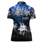 Step Into Horror Domain Kangaroos Football Women Polo Shirt Halloween Horror Movie Characters - Aussie Hoodie