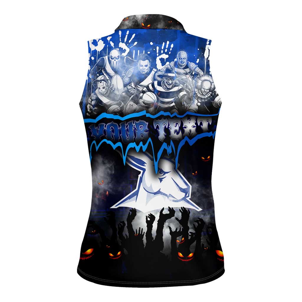 Step Into Horror Domain Kangaroos Football Women Sleeveless Polo Shirt Halloween Horror Movie Characters - Aussie Hoodie