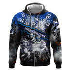 Step Into Horror Domain Kangaroos Football Zip Hoodie Halloween Horror Movie Characters - Aussie Hoodie