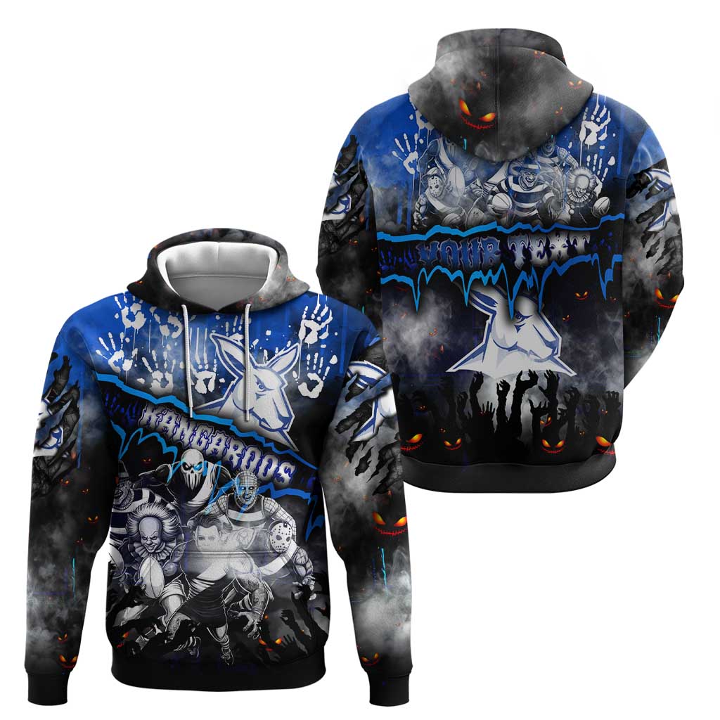 Step Into Horror Domain Kangaroos Football Zip Hoodie Halloween Horror Movie Characters - Aussie Hoodie