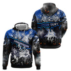 Step Into Horror Domain Kangaroos Football Zip Hoodie Halloween Horror Movie Characters - Aussie Hoodie