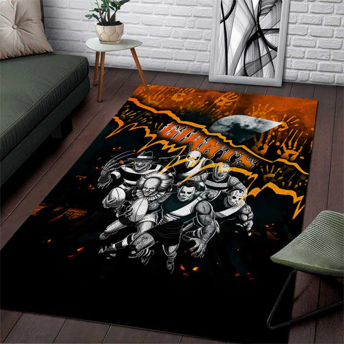 Step Into Horror Domain Giants Football Area Rug Halloween Horror Movie Characters - Aussie Hoodie