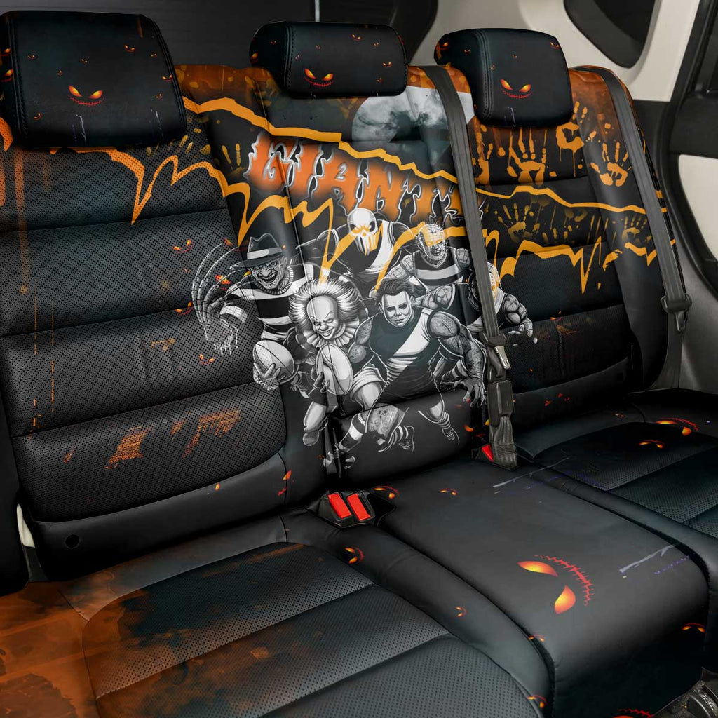 Step Into Horror Domain Giants Football Back Car Seat Cover Halloween Horror Movie Characters - Aussie Hoodie