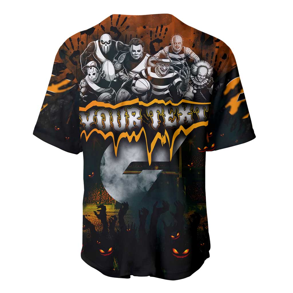Step Into Horror Domain Giants Football Baseball Jersey Halloween Horror Movie Characters - Aussie Hoodie