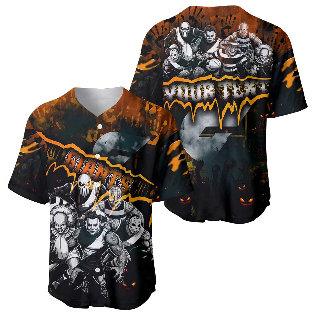 Step Into Horror Domain Giants Football Baseball Jersey Halloween Horror Movie Characters - Aussie Hoodie