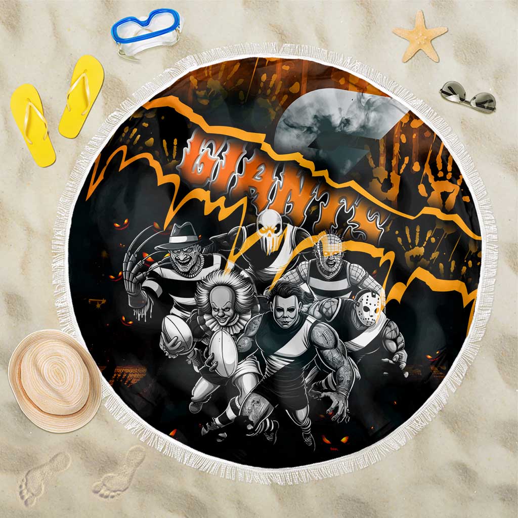 Step Into Horror Domain Giants Football Beach Blanket Halloween Horror Movie Characters - Aussie Hoodie