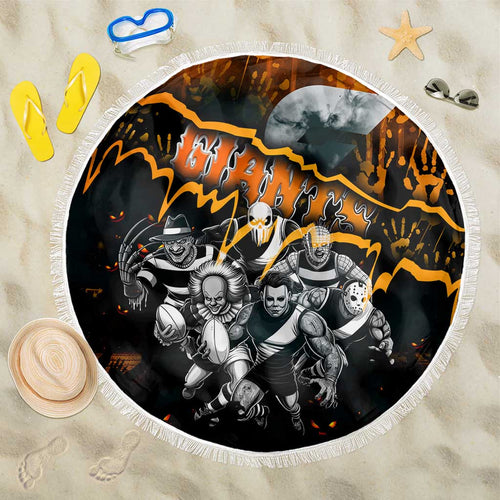 Step Into Horror Domain Giants Football Beach Blanket Halloween Horror Movie Characters - Aussie Hoodie