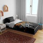 Step Into Horror Domain Giants Football Bedding Set Halloween Horror Movie Characters - Aussie Hoodie