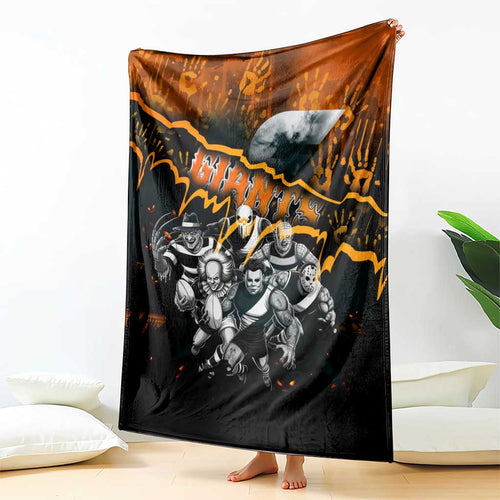 Step Into Horror Domain Giants Football Blanket Halloween Horror Movie Characters - Aussie Hoodie