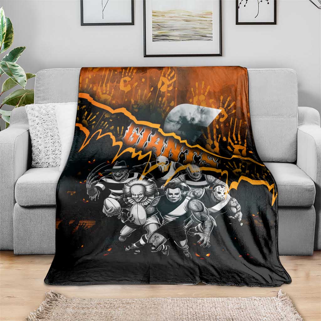 Step Into Horror Domain Giants Football Blanket Halloween Horror Movie Characters - Aussie Hoodie
