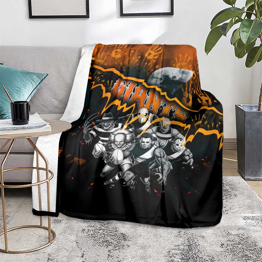 Step Into Horror Domain Giants Football Blanket Halloween Horror Movie Characters - Aussie Hoodie
