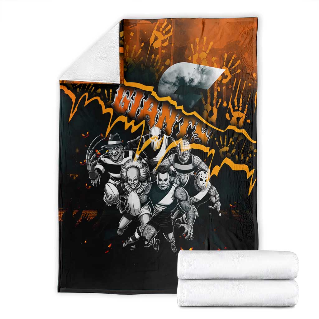 Step Into Horror Domain Giants Football Blanket Halloween Horror Movie Characters - Aussie Hoodie